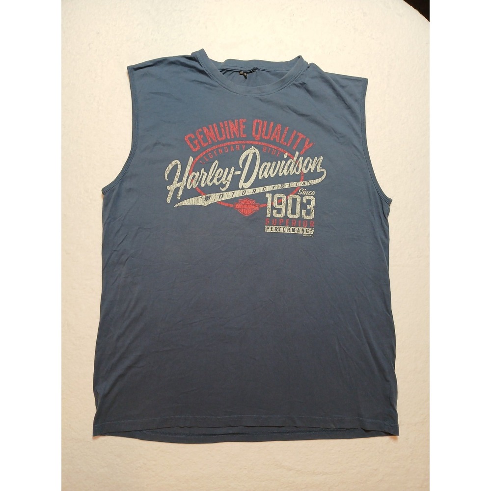 Harley Davidson Sleeveless Shirt XL Reel Brothers Mauston Wisconsin Dells WI